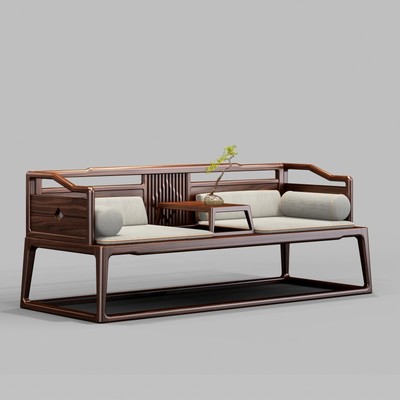 新中式罗汉床 简约实木，优雅与实用的完美结合——1801罗汉床