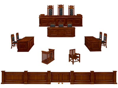 法庭办公家具 法官台、书记台与审判台的全套配置解析